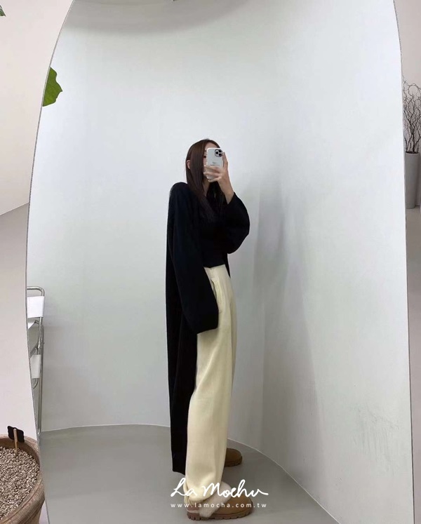 針織混毛料超舒服縮口褲